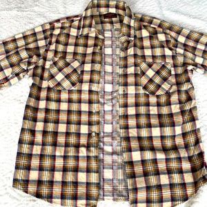 Large Blue & Gold Flannel